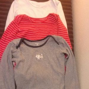 3 Carter's L/S Onesies